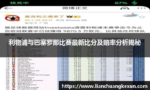 利物浦与巴塞罗那比赛最新比分及赔率分析揭秘